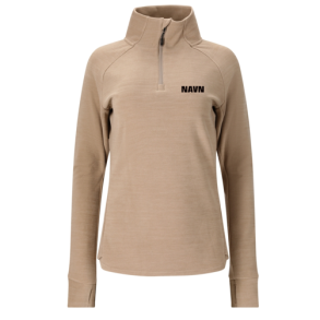 Half Zip Midlayer Beige Dame