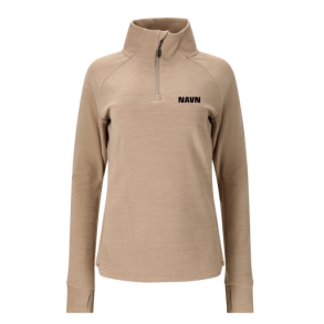 Half Zip Baselayer Beige Dame 